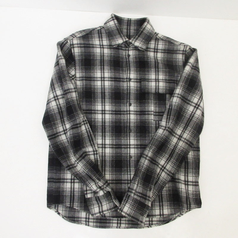 【中古】DSQUARED2 | ディースクエアード ICON オンブレチェックウールシャツ 長袖シャツ S79DL0036 ブラック サイズ:44