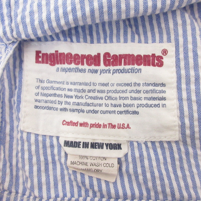 【中古】Engineered Garments | エンジニアードガーメンツ Popover BD Shirt - Seersucker 半袖シャツ サイズ:S