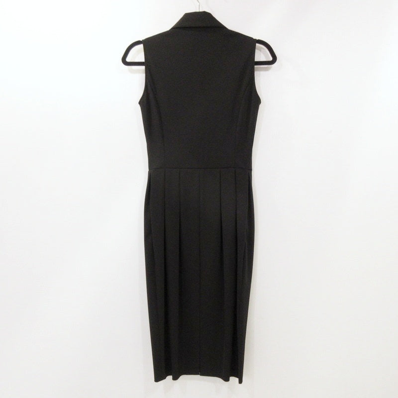 【中古】FOXEY | フォクシー ノースリーブロングシャツOP ワンピース 21265-ACRAG202 ブラック サイズ:38