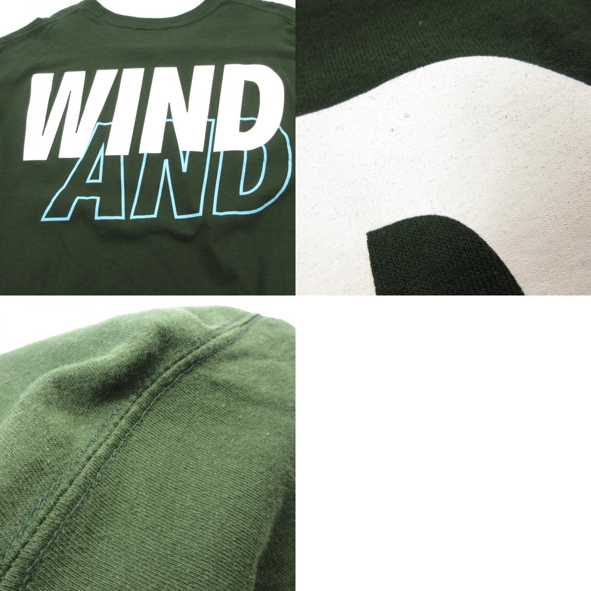 【中古】WIND AND SEA | ウィンダンシーウインダンシー SEA L/S T-SHIRT 長袖Tシャツ WDS-SEA-04 グリーン サイズ:L