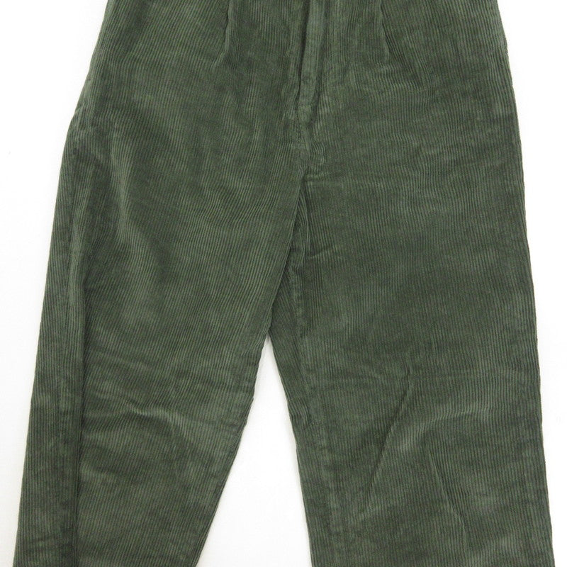 【中古】RICCARDO METHA | リカルドメサ 1TUCK WIDE PANTS 8walle CORDUROY SOLID パンツ RM212CD14011 オリーブ サイズ:44