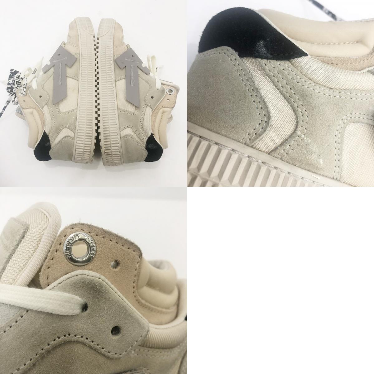 【中古】OFF-WHITE | オフホワイト SCARPA OFF COURT LOW スニーカー OMIA151E20LEA0016161 25.0cm ベージュ