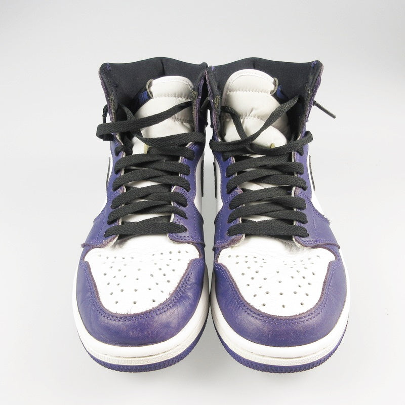 【中古】NIKE | ナイキ AIR JORDAN RETRO 1 HIGH OG スニーカー 555088-500 パープル 26.5cm