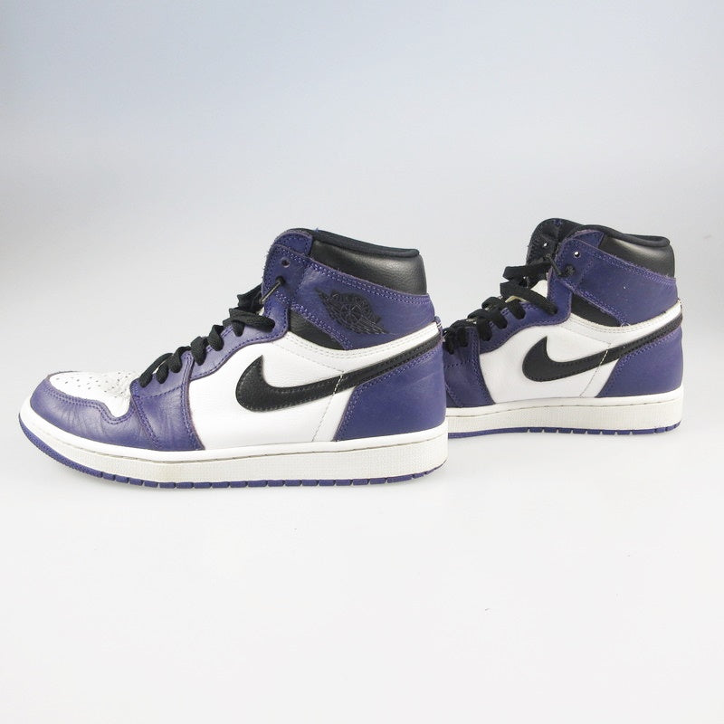 【中古】NIKE | ナイキ AIR JORDAN RETRO 1 HIGH OG スニーカー 555088-500 パープル 26.5cm