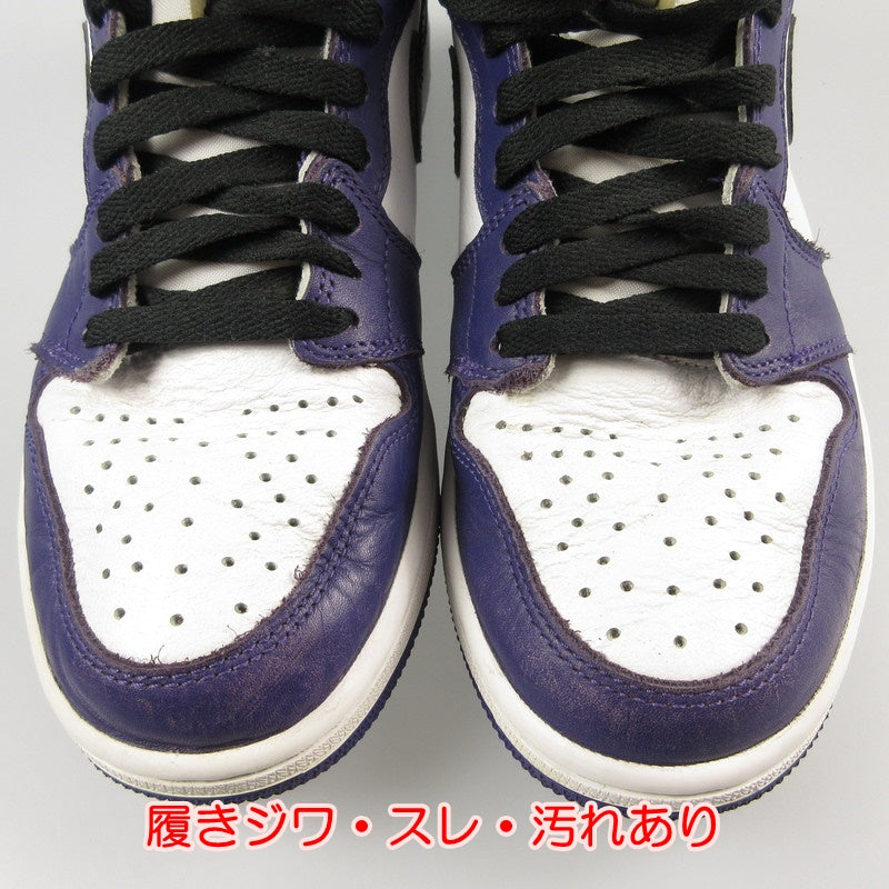 【中古】NIKE | ナイキ AIR JORDAN RETRO 1 HIGH OG スニーカー 555088-500 パープル 26.5cm