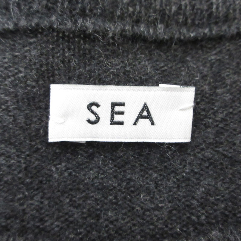 【中古】SEA | シー カシミアショートニット セーター チャコールグレー