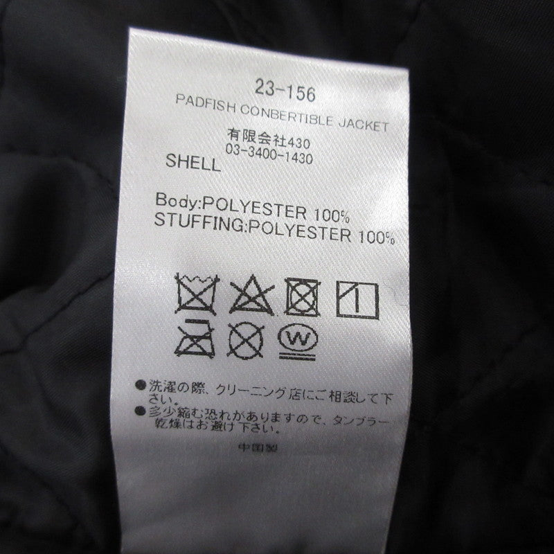 【中古】430 - FOURTHIRTY - | フォーサーティー PAD FISH CONVERTIBLE JACKET 中綿ジャケット 23-156 オレンジ サイズ:1