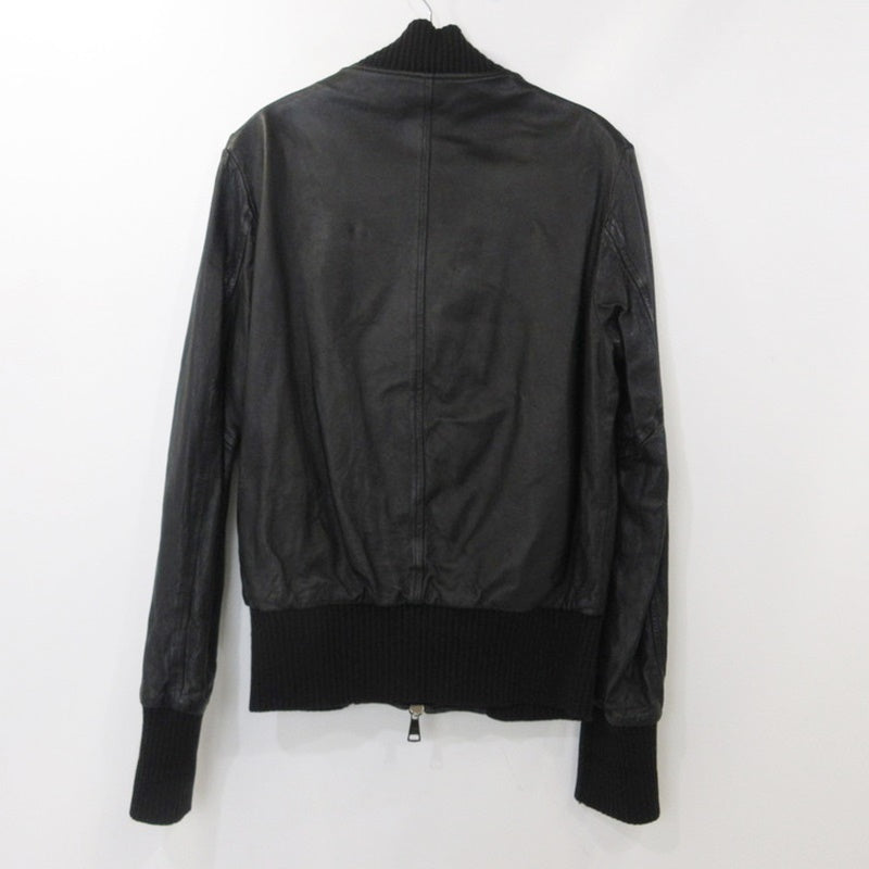 【中古】GIORGIO BRATO | ジョルジオブラット MA-1 レザー GU17F5214 ブラック サイズ:46