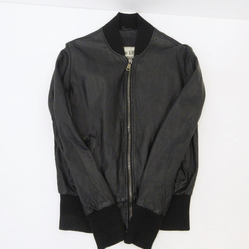 【中古】GIORGIO BRATO | ジョルジオブラット MA-1 レザー GU17F5214 ブラック サイズ:46