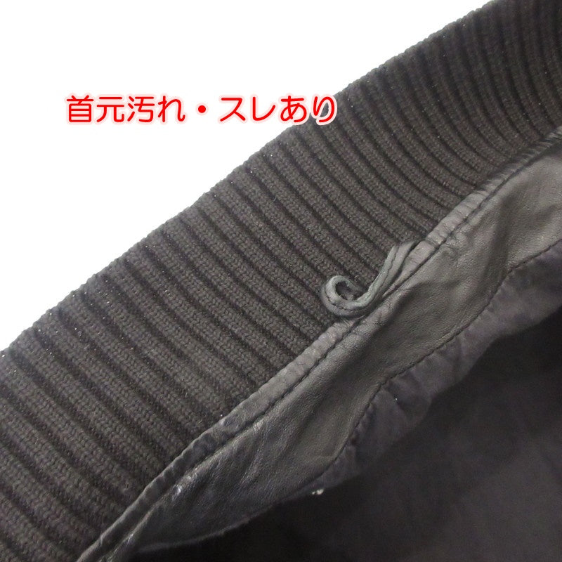【中古】GIORGIO BRATO | ジョルジオブラット MA-1 レザー GU17F5214 ブラック サイズ:46