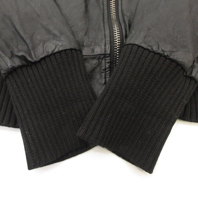 【中古】GIORGIO BRATO | ジョルジオブラット MA-1 レザー GU17F5214 ブラック サイズ:46