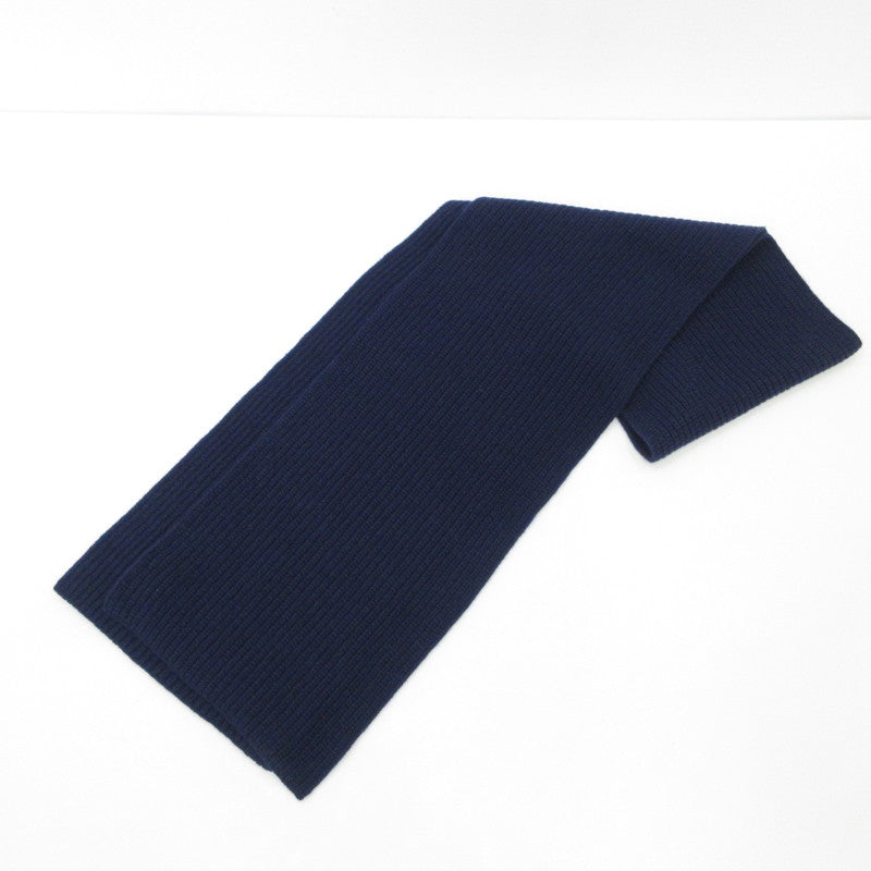 【中古】CELINE | セリーヌ CELINEパッチリブ編みウール マフラー 2AH34423P ネイビー