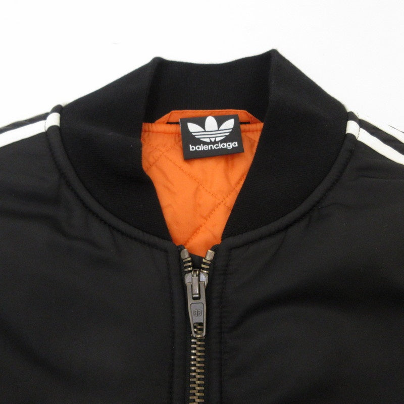 【中古】BALENCIAGA | バレンシアガ SIDE LINE BOMBER JACKET ミリタリーコート 725335 TN027 ブラック サイズ:44