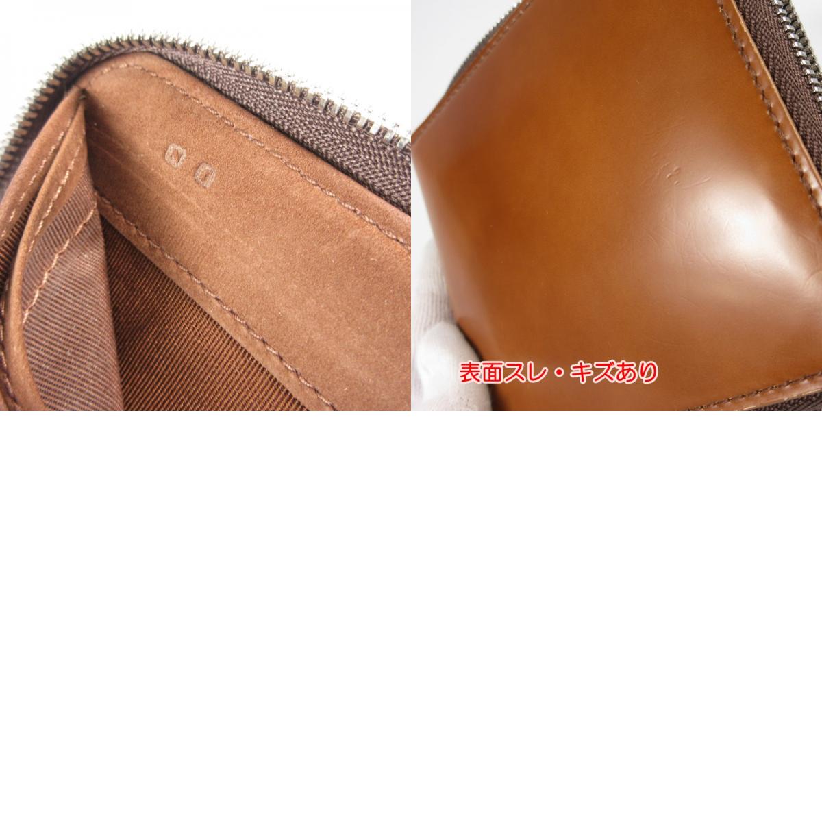 【中古】ARTS&CRAFTS | アーツアンドクラフツ CORDOVAN ACC ROUND ZIP BILLFOLD WALLET 二つ折り財布 ブラウン