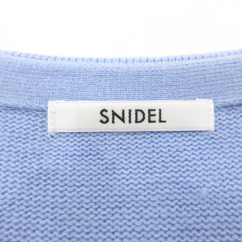 【中古】snidel | スナイデル ブローチ付きショートカーディガン カーディガン SWNT244240 ライトブルー