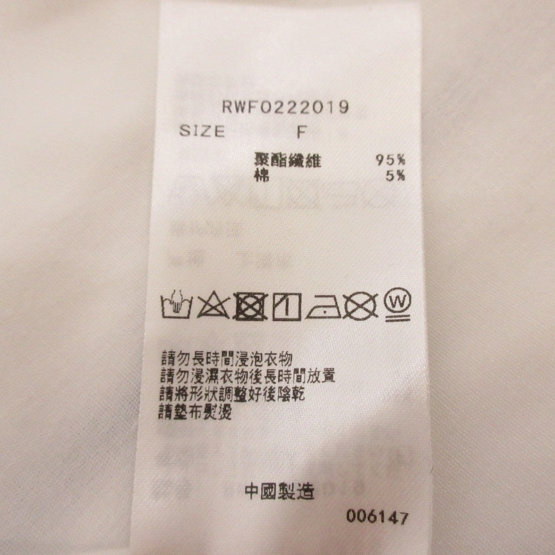 【中古】furfur | ファーファー パイピングシャツワンピース ワンピース RWFO222019 2022S/S サイズ:F ホワイト