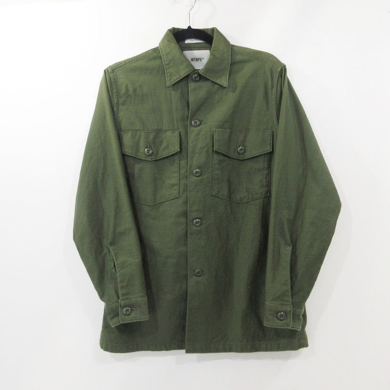 【中古】W)TAPS | ダブルタップス WMILL-LS 02 長袖シャツ BRDT-SHM01 オリーブ サイズ:1