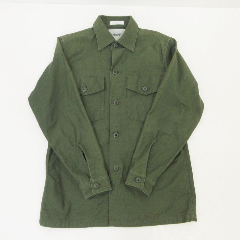 【中古】W)TAPS | ダブルタップス WMILL-LS 02 長袖シャツ BRDT-SHM01 オリーブ サイズ:1