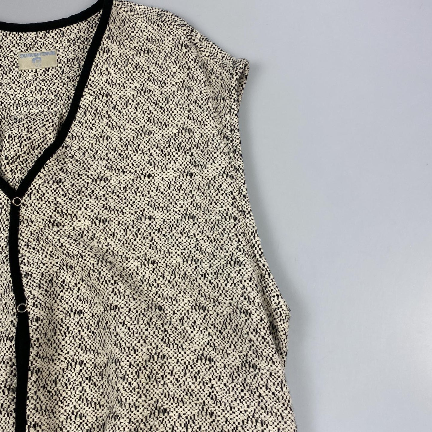 【中古】 CHECK BARBER VEST ベスト HTK-22-AW-011 サイズ:F 年式:2022A/W グレー