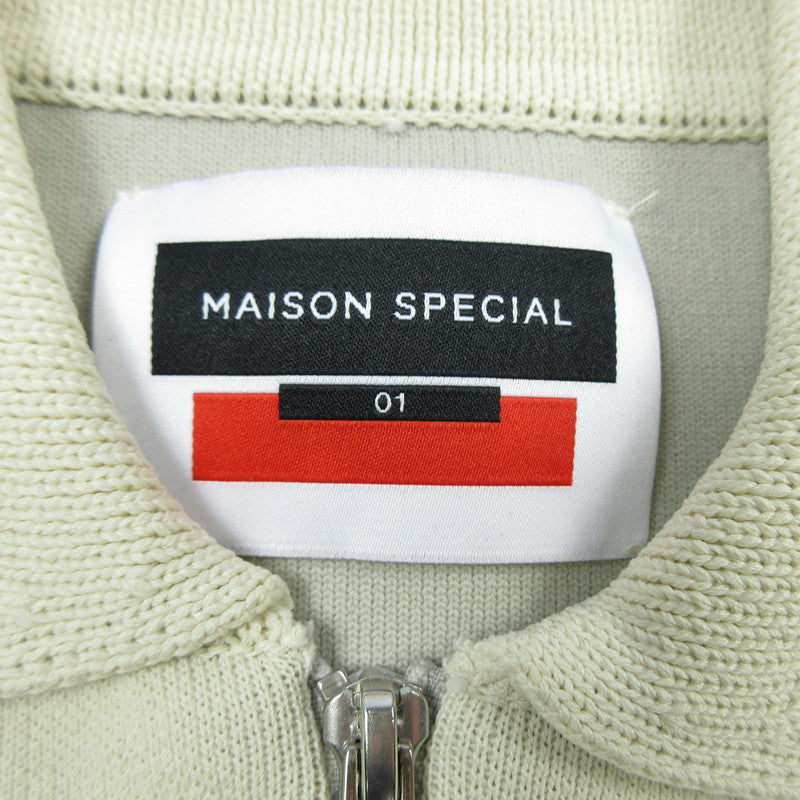 【中古】MAISON SPECIAL | メゾンスペシャル ハーフジッププライムオーバーニットポロ その他トップス 11222261307 ベージュ サイズ:1