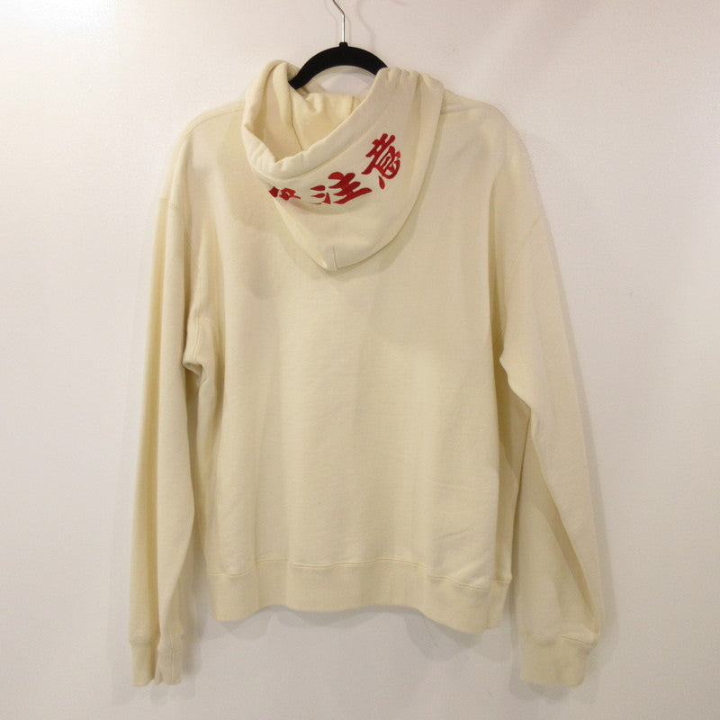 【中古】BlackEyePatch | ブラックアイパッチ HANDLE WITH CARE LABEL HOODIE パーカー BEPFW21TP26 ベージュ サイズ:M