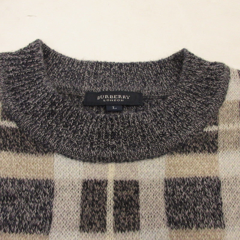 【中古】BURBERRY LONDON | バーバリーロンドン セーター BBT01-120-08 グレー サイズ:L