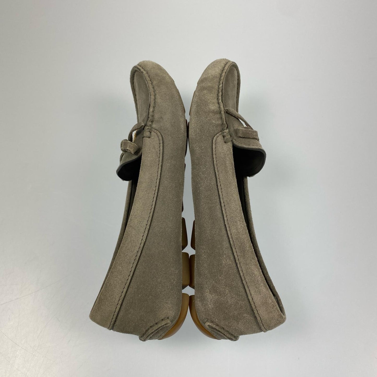 【中古】PRADA | プラダ リボン付スエードドライビングローファー ローファー 1D530B サイズ:36 グレー
