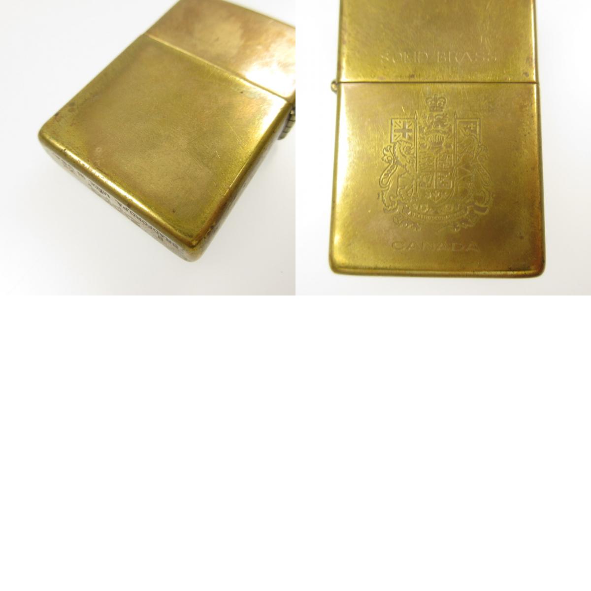 【中古】ZIPPO | ジッポ SOLID BRASS CANADA ライター 年式:1997年製 ゴールド