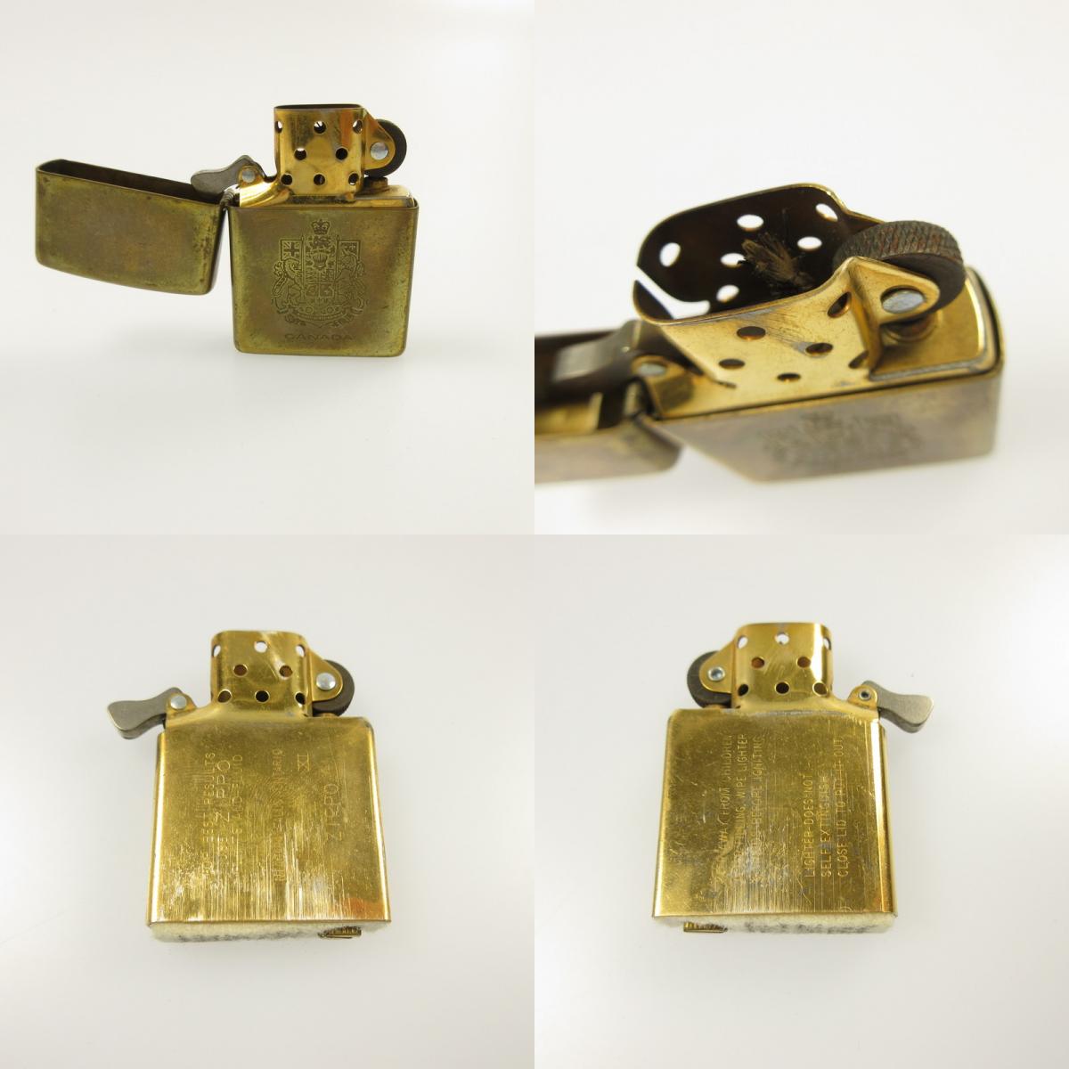 【中古】ZIPPO | ジッポ SOLID BRASS CANADA ライター 年式:1997年製 ゴールド