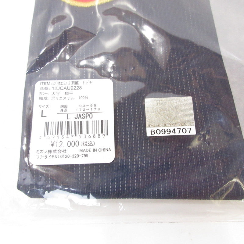 【中古】Mizuno | ミズノ 大谷翔平レプリカユニフォーム ビジター 半袖シャツ 12JCAU9228 ネイビー サイズ:L