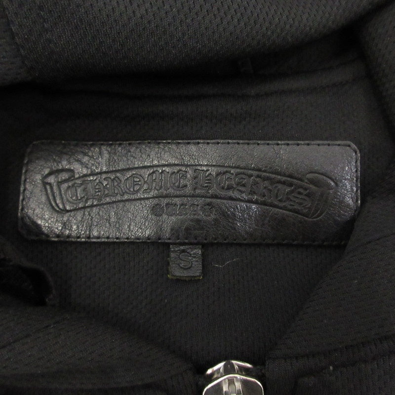 【中古】CHROME HEARTS | クロムハーツ Horse Shoe Mesh Athletic Hoodie パーカー 2225-304-6995 ブラック サイズ:S