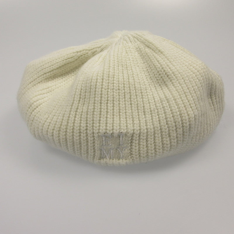 【中古】eimy istoire | エイミーイストワール ロゴニットベレー ベレー帽 1124572220 2024A/W ホワイト