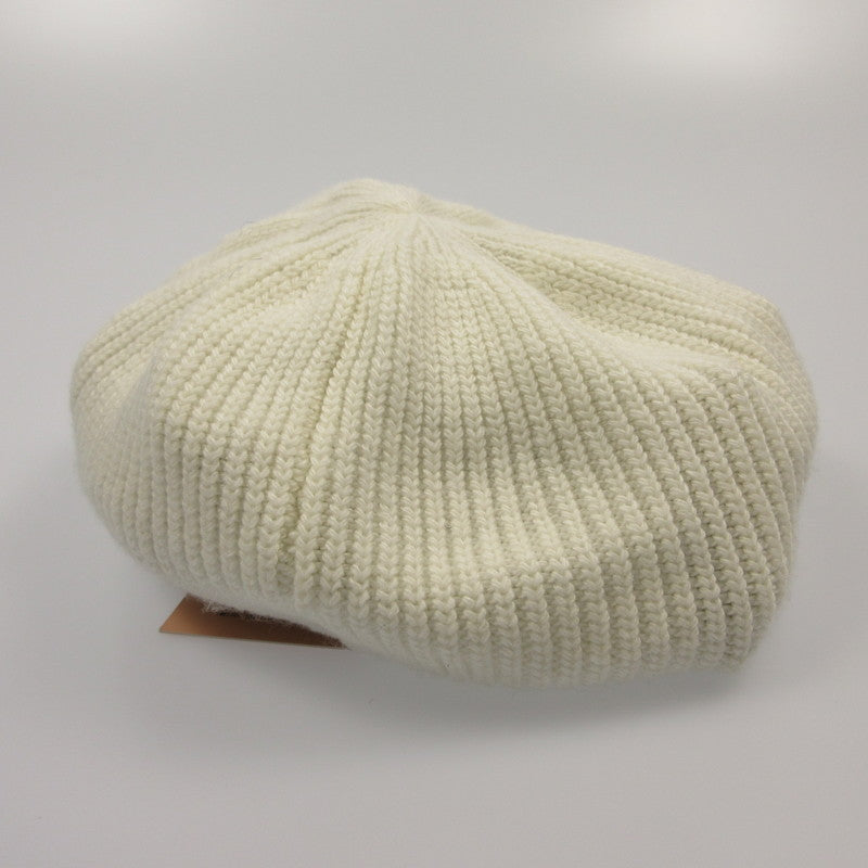 【中古】eimy istoire | エイミーイストワール ロゴニットベレー ベレー帽 1124572220 2024A/W ホワイト