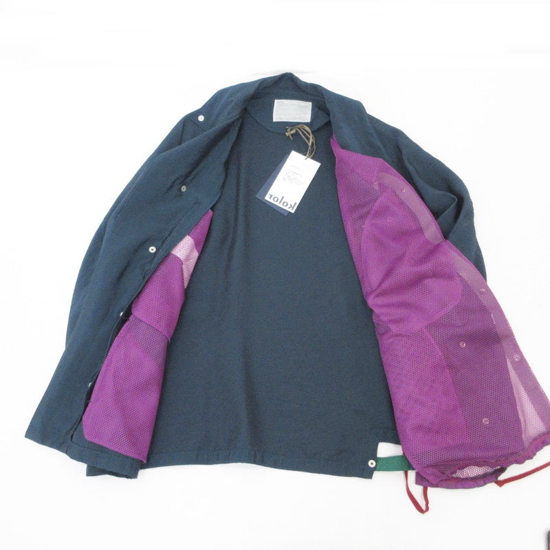【中古】kolor | カラー ビスコースナイロンコーチジャケット その他アウター 23SCM-G05105 2023S/S サイズ:1