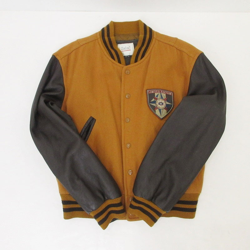 【中古】 袖革 スタジャン ブラウン サイズ:M
