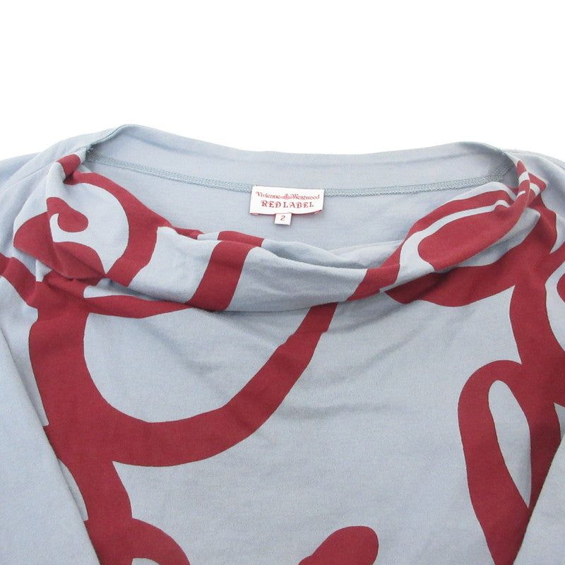 【中古】Vivienne Westwood Red Label | ヴィヴィアンウエストウッド レッドレーベル アートデザイン ワンピース 16-01-562009 ライトブルー サイズ:2