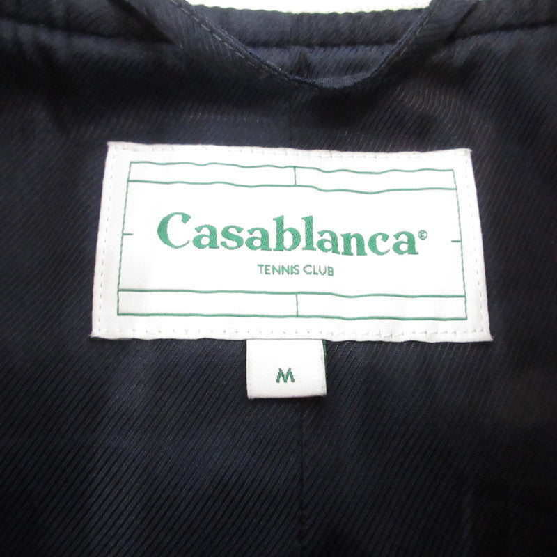 【中古】CASABLANCA | カサブランカ Chenille Embroidered Patchwork Bomber Jacket スタジャン MF24-0T-131-0 - サイズ:M