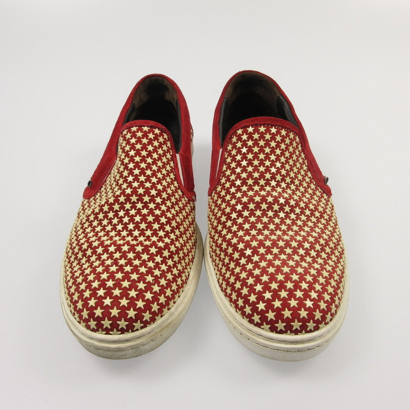 【中古】JIMMY CHOO | ジミーチュウ スリッポン レッド