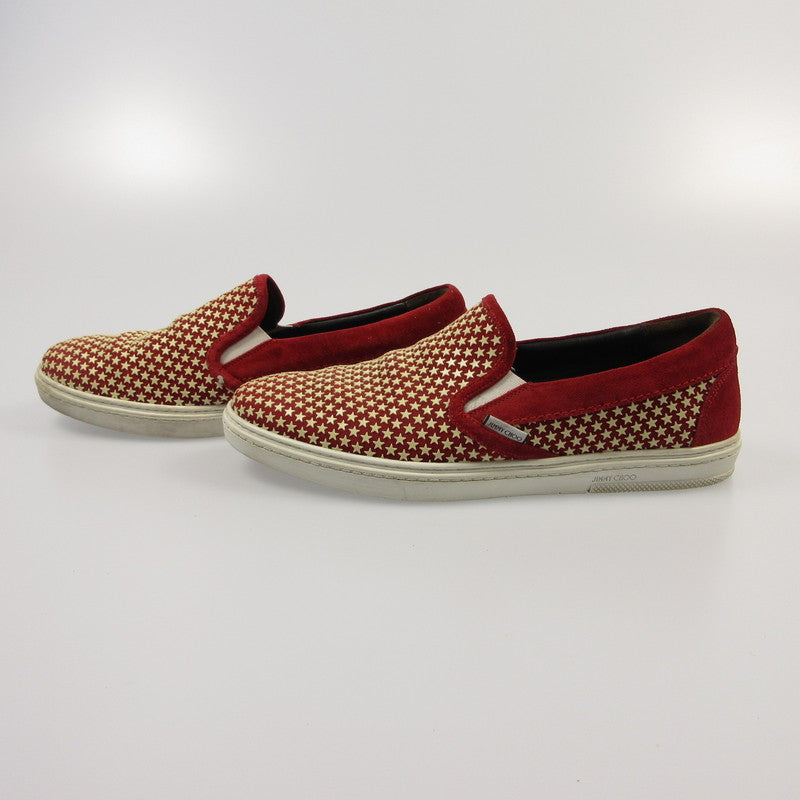 【中古】JIMMY CHOO | ジミーチュウ スリッポン レッド