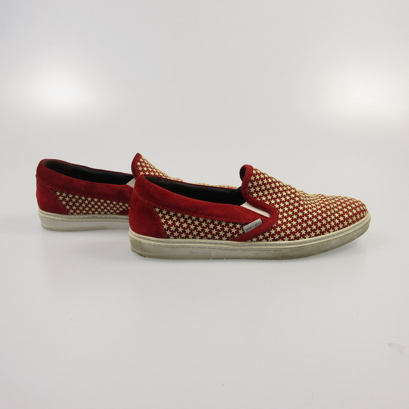 【中古】JIMMY CHOO | ジミーチュウ スリッポン レッド