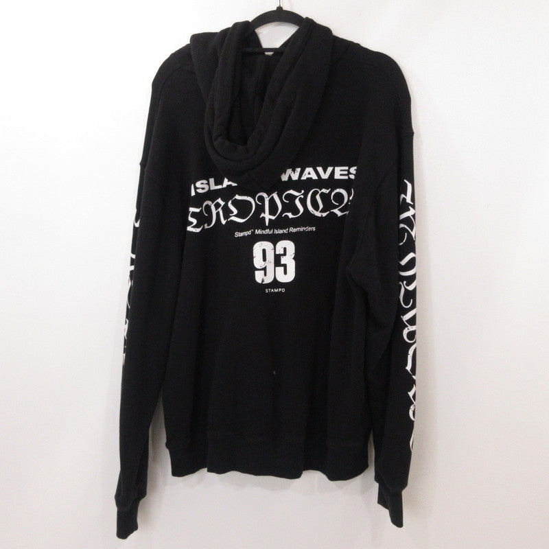 【中古】STAMPD | スタンプドゥ ISLAND WAVES パーカー SDM2854HD 2021S/S ブラック