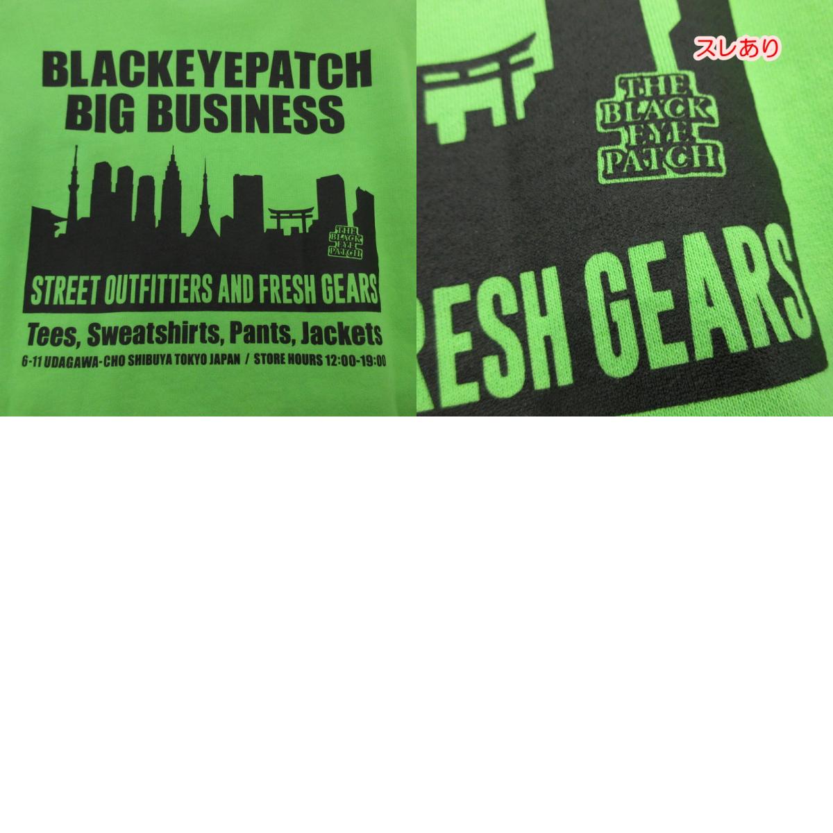 【中古】BlackEyePatch | ブラックアイパッチ BIG BUSINESS OG LABEL CREW SWEAT スウェット グリーン サイズ:L