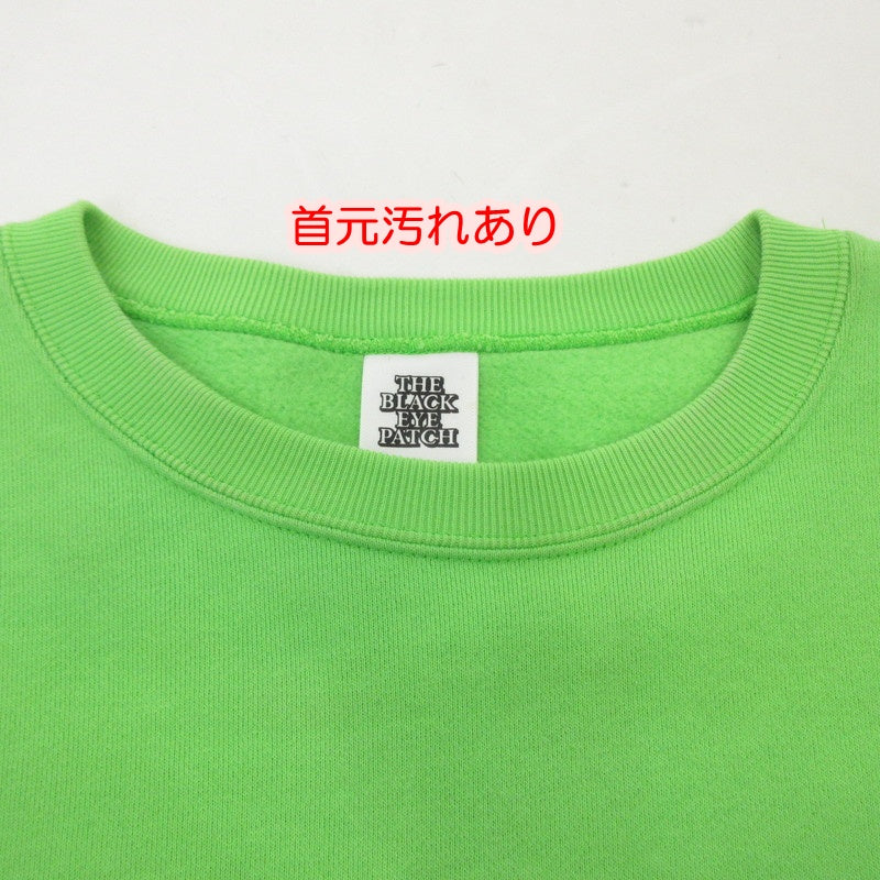 【中古】BlackEyePatch | ブラックアイパッチ BIG BUSINESS OG LABEL CREW SWEAT スウェット グリーン サイズ:L