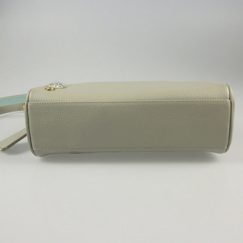 【中古】A.D.M.J | エーディーエムジェイ エメラルドカットクリスタルラウンド ショルダーバッグ 23SC1201SSV グレー
