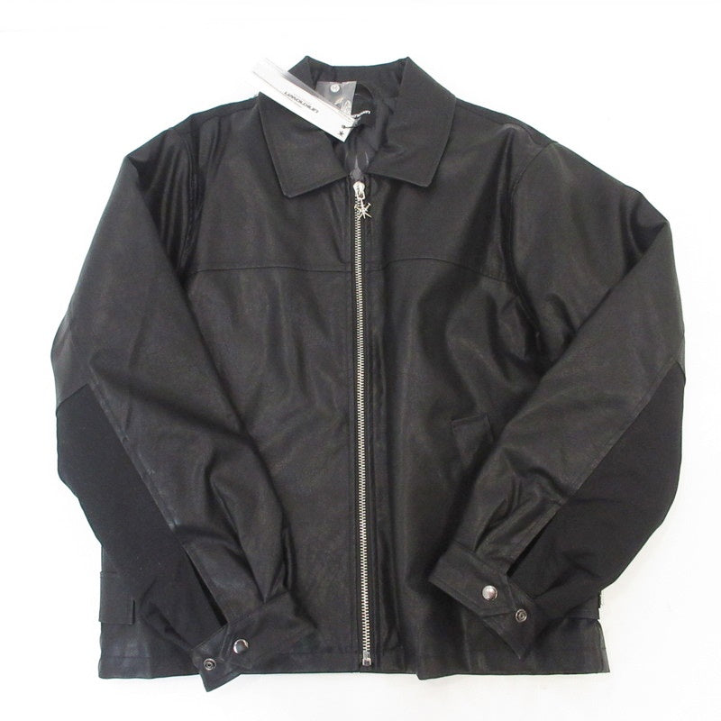 【中古】UNKNOWN LONDON | アンノウンロンドン JEWEL SKELETON LEATHER JACKET レザー ブラック サイズ:M