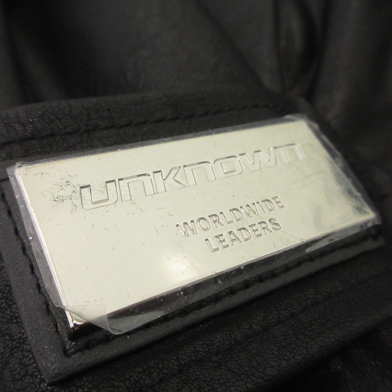 【中古】UNKNOWN LONDON | アンノウンロンドン JEWEL SKELETON LEATHER JACKET レザー ブラック サイズ:M