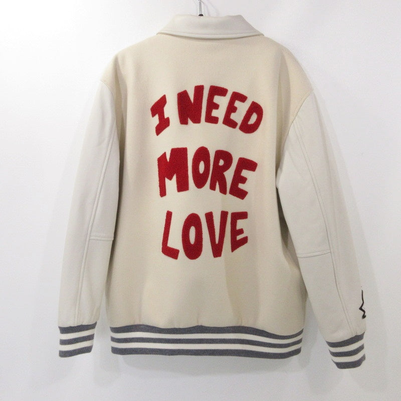 【中古】 VARCITY JACKET スタジャン MPD33W23 アイボリー サイズ:XL