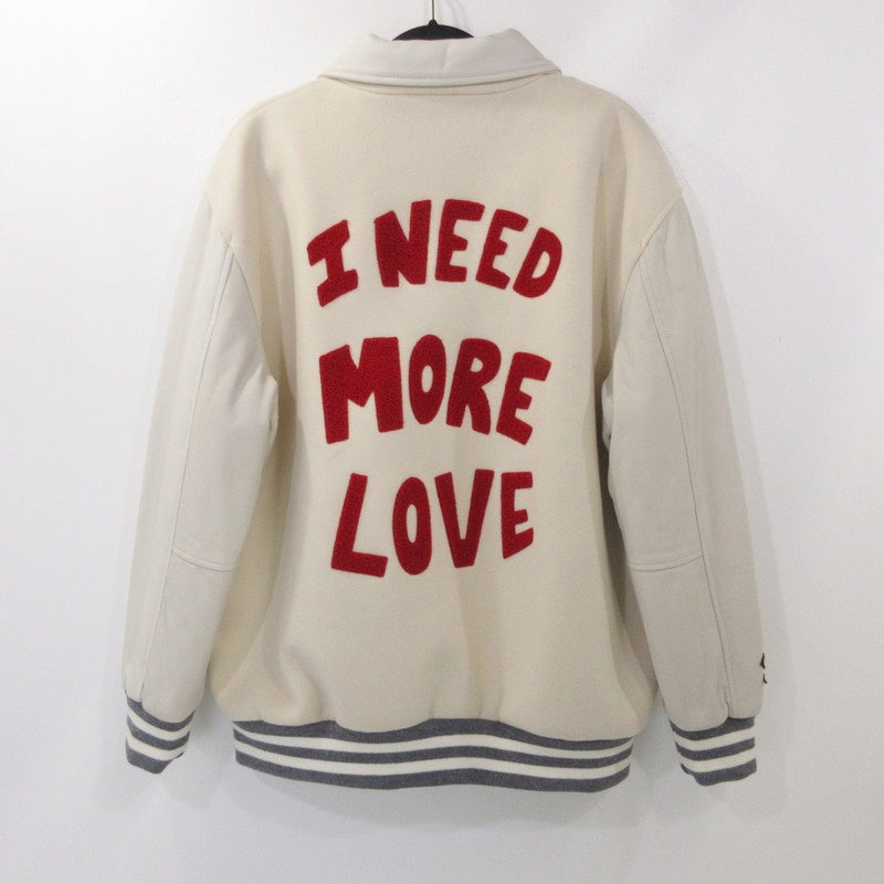 【中古】 VARCITY JACKET スタジャン MPD33W23 アイボリー サイズ:XXL