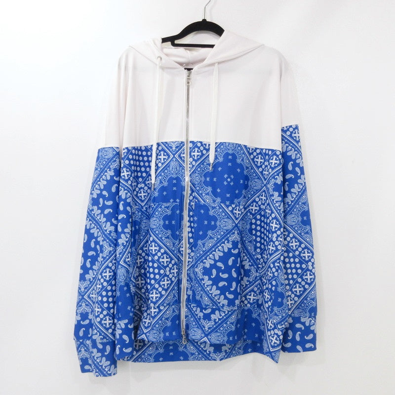 【中古】RESOUND CLOTHING | リサウンドクロージング PAISLEY RUSH OVER ZIPUP HOODIE パーカー RC32-C-001 ブルー サイズ:3