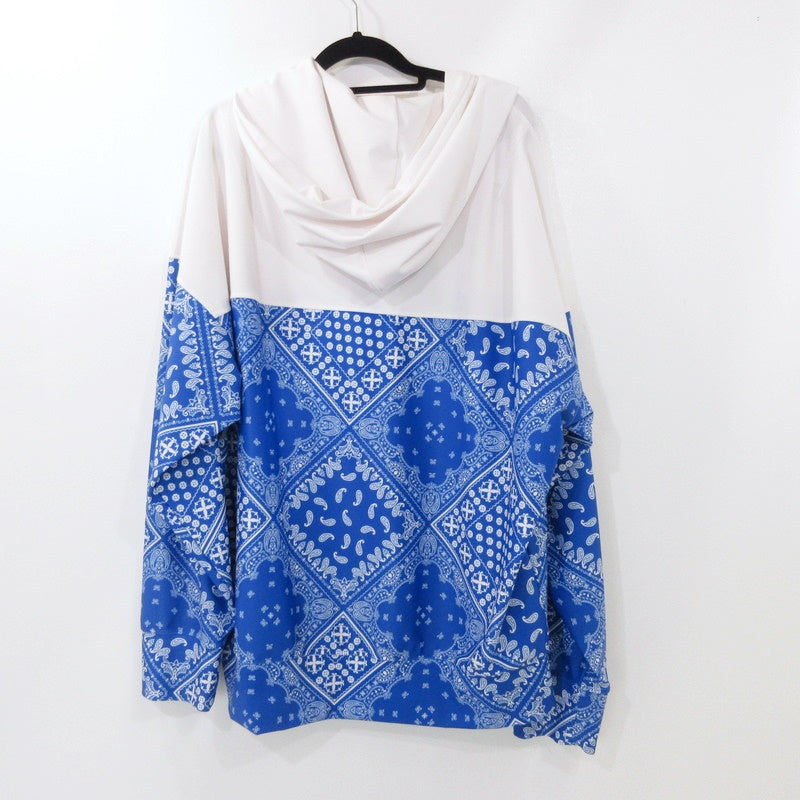 【中古】RESOUND CLOTHING | リサウンドクロージング PAISLEY RUSH OVER ZIPUP HOODIE パーカー RC32-C-001 ブルー サイズ:3
